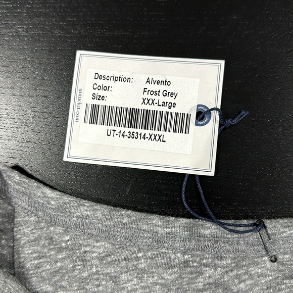 UNTUCKit Heather Grey Notch Neck Long Sleeve T -Shirt - 3XL - Picture 4 of 8